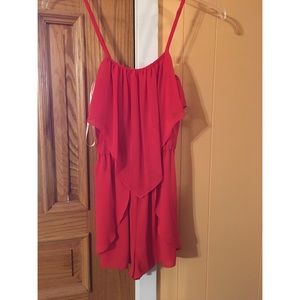 Red BCBG romper